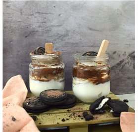 Tiny Europa Glasflasche 150ml mit goldenem Deckel