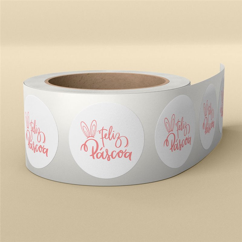 Pegatinas Pascua Feliz - 40x40mm