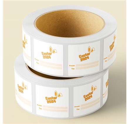 Happy Easter Labels Easter Wishes - 40x40mm