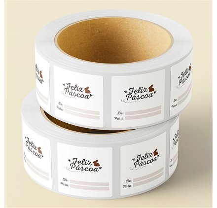 Etiqueta Páscoa Hoppy Notes - 50x40mm