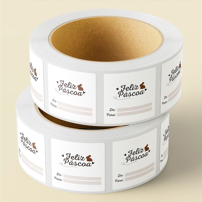 Etiqueta P&aacute;scoa Hoppy Notes - 50x40mm