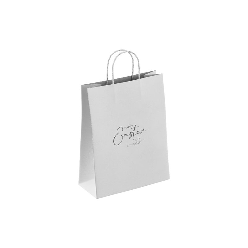 Bolsas de Papel 180x80x240mm Blanco Easter Elegance