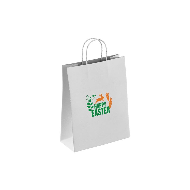 Bolsas de Papel 180x80x240mm Blanco Springtime Joy