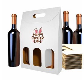 Bottle carrier Box x3 White EasterParade