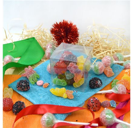 Caixa transparente cubo 60x60x60mm