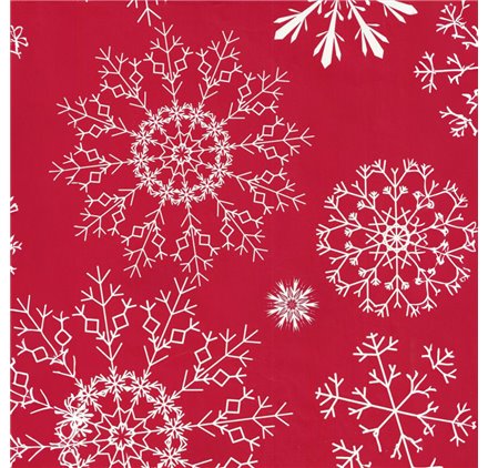 Papel de Embrulho 70cm Crimson Snowflake