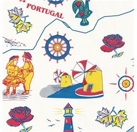 Papel de Embrulho 70cm Folklore de Portugal