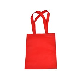 TNT-Tasche mit großem rotem Griff 35x25cm