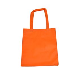 TNT-Tasche mit großem orangefarbenem Griff 40x35cm