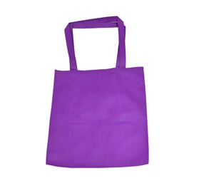 Large purple handle TNT bag 40x35cm