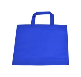 Dark blue small handle TNT bag 35x40cm