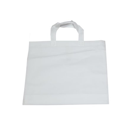 TNT-Tasche mit kleinem weißen Griff 35x40cm