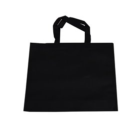 TNT bag with small handle black 35x40cm