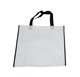 White small handle TNT bag with stripes 35x40cm