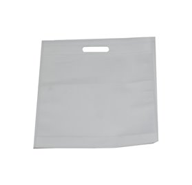 White hollow handle bag 35x35cm