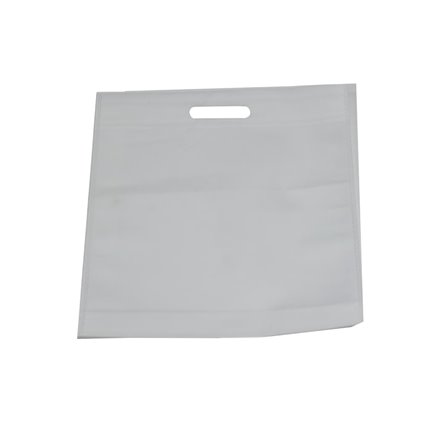 White hollow handle bag 35x35cm