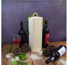 Caixa de madeira para 1 garrafa Rebelde Wood 100x100x345mm