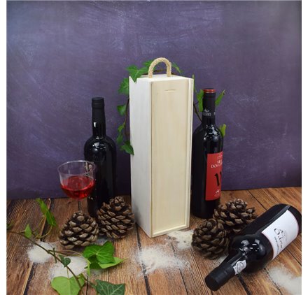 Caixa de madeira para 1 garrafa Rebelde Wood 100x100x345mm