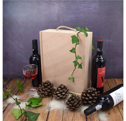 Caixa de madeira para 3 garrafas Rebelde Wood 280x100x345mm