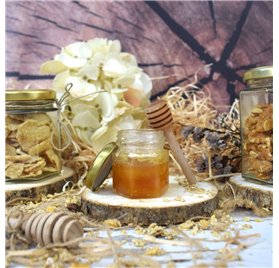 Šesťhranným skleneným jam jar, 45 mL