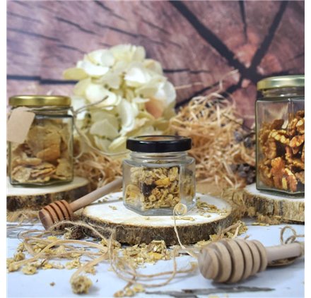 Frasco de vidro Hexagonal 60ml