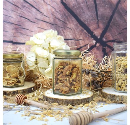 Bocaux en Verre Hexagonal 270ml