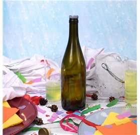 Garrafa vidro Espumante escura 750ml 75cl 