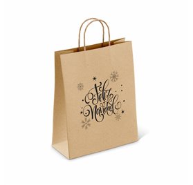 Bolsas de Papel 320x120x420mm Feliz Navidad
