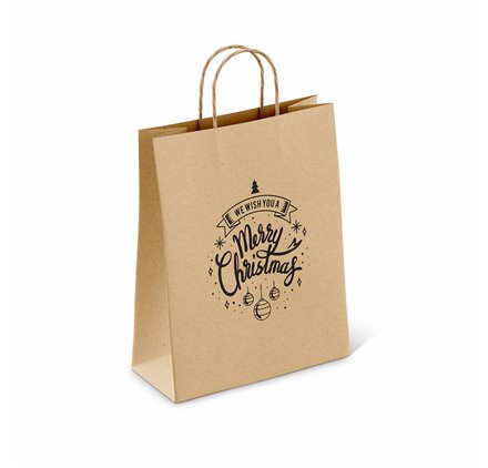 Bolsas de Papel 320x120x420mm Merry Christmas