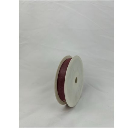 Burgundy Organza Ribbon 15mm 25m