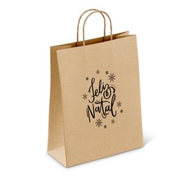 Bolsas de Papel 320x120x420mm Feliz Natal