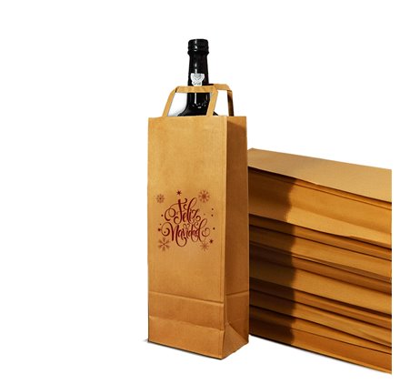 Bolsa para 1 botella 14x9x39cm Feliz Navidad