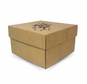 Scatola di Cartone Gourmet M 205x205x120mm Feliz Natal