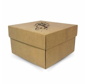 Scatola di Cartone Gourmet M 205x205x120mm Merry Christmas