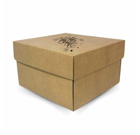 Scatola di Cartone Gourmet M 205x205x120mm Feliz Navidad