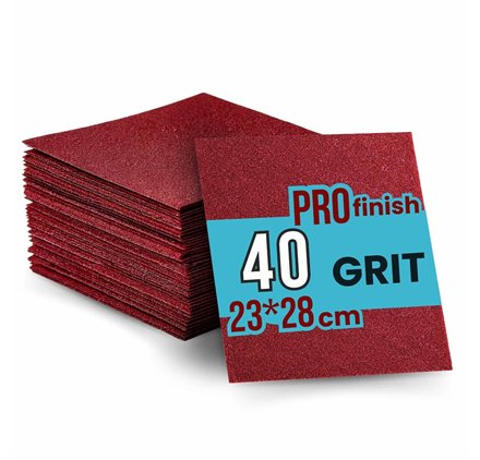 Lixa de Alumínio Vermelha ProFinish 40 Grit 230x280mm