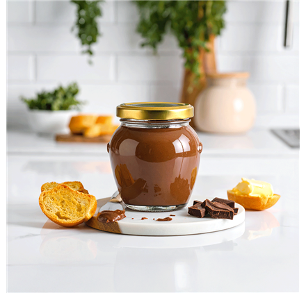 Frasco de vidro Orcio Heritage 100ml com tampa dourada