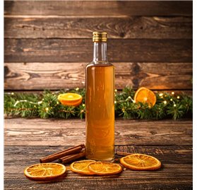 Lotus Glass Bottle 750ml 75cl with Golden Cap