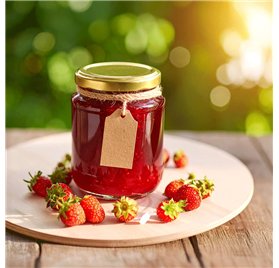 Frasco de vidro Europa 212ml com Tampa Dourada