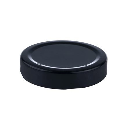 Tampa metálica preta alta 63mm - Twist Off