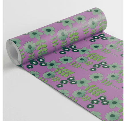 Papel de embrulho jardim de flores lilaz