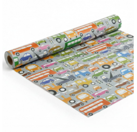 Papel de embrulho infantil carrinhos