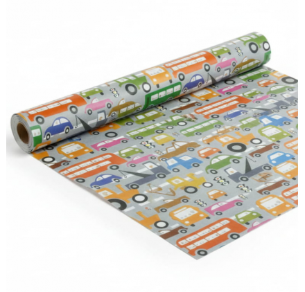 Papel de embrulho infantil carrinhos