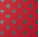Papel de embrulho vermelho pontos prata