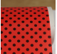 Papel de embrulho vermelho pontos pretos