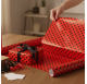 Papel de embrulho vermelho pontos pretos