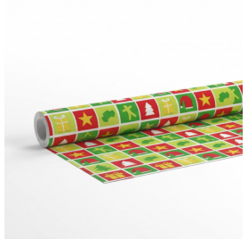 Papel de Embrulho 70cm Festive Patchwork