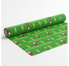 Papel de Embrulho 70cm Santa's Cheer Grid