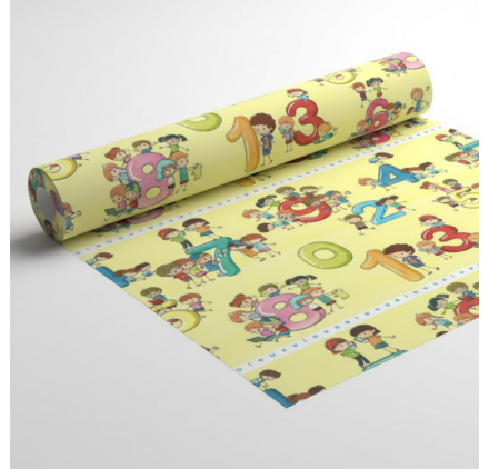Papel de Embrulho 70cm Numerical Playtime