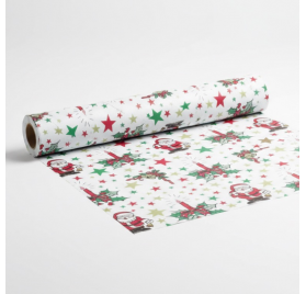 Papel de Embrulho 70cm Santa's Cheer